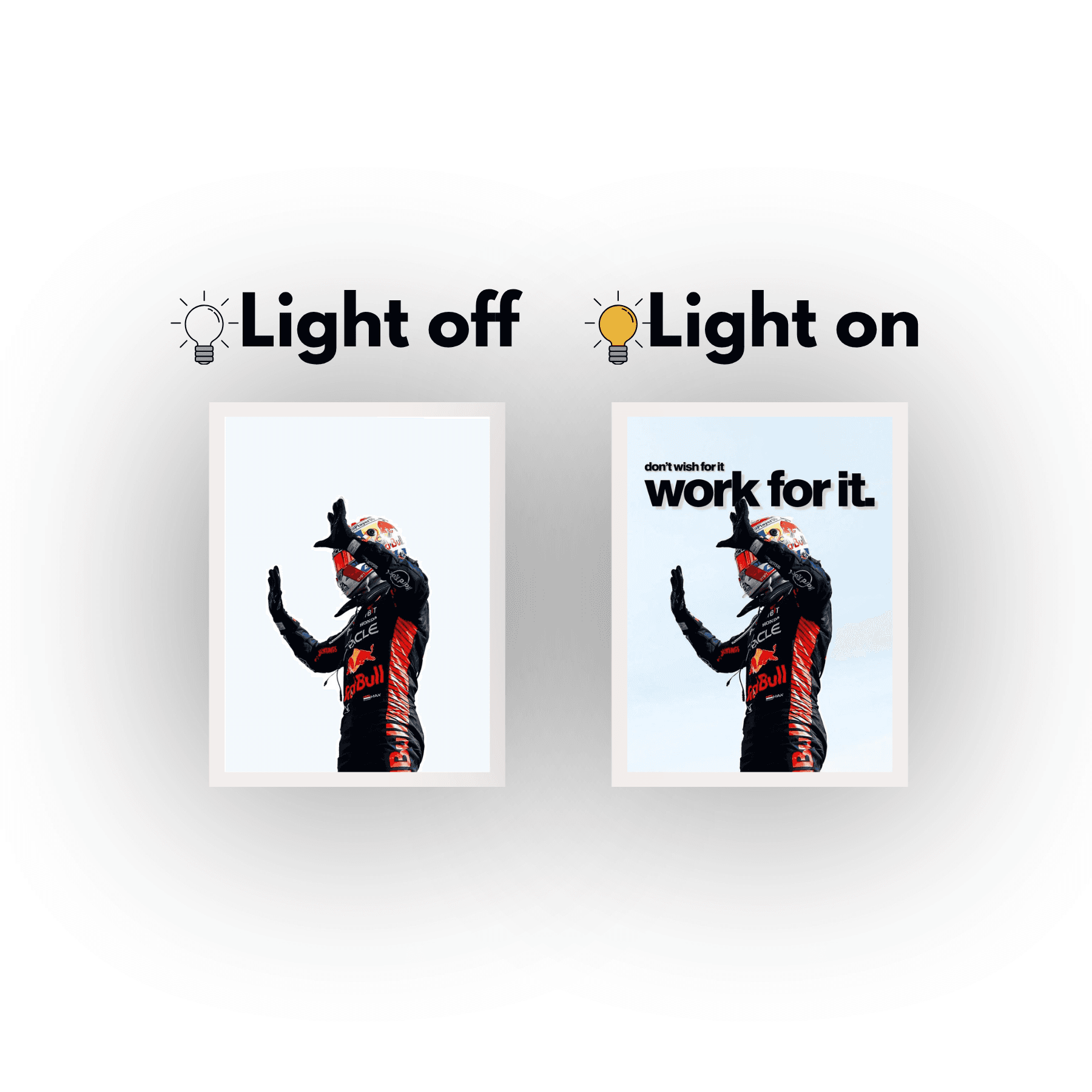 DONT WISH FOR IT WORK FOR IT LIGHT ART